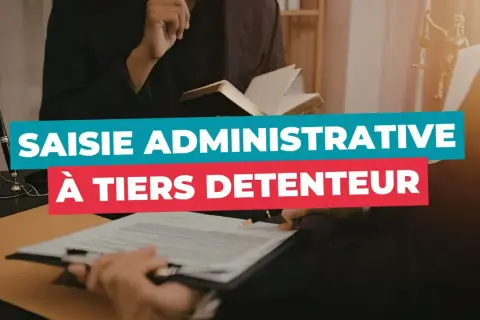 Des avocats discutent d'une saisie administrative à tiers détenteur, symbolisant une procédure légale complexe.